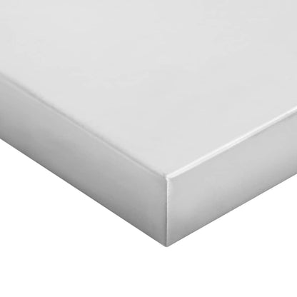 Wandregale 2 Stk. 75x40x3 cm Silbern Edelstahl