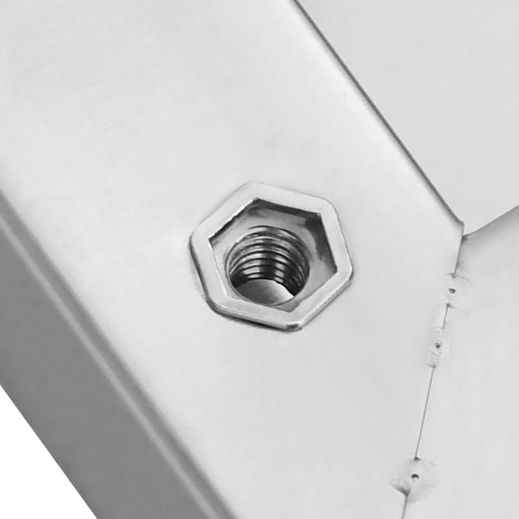 Wandregale 2 Stk. 50x30x3 cm Silbern Edelstahl