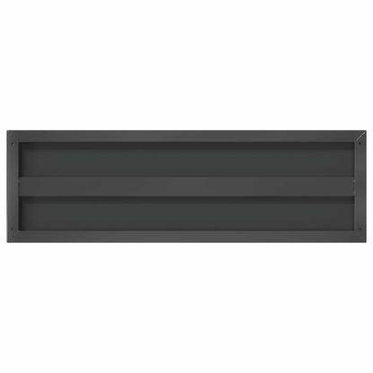 Wandregale 2 Stk. 75x23,5x3 cm Schwarz Edelstahl