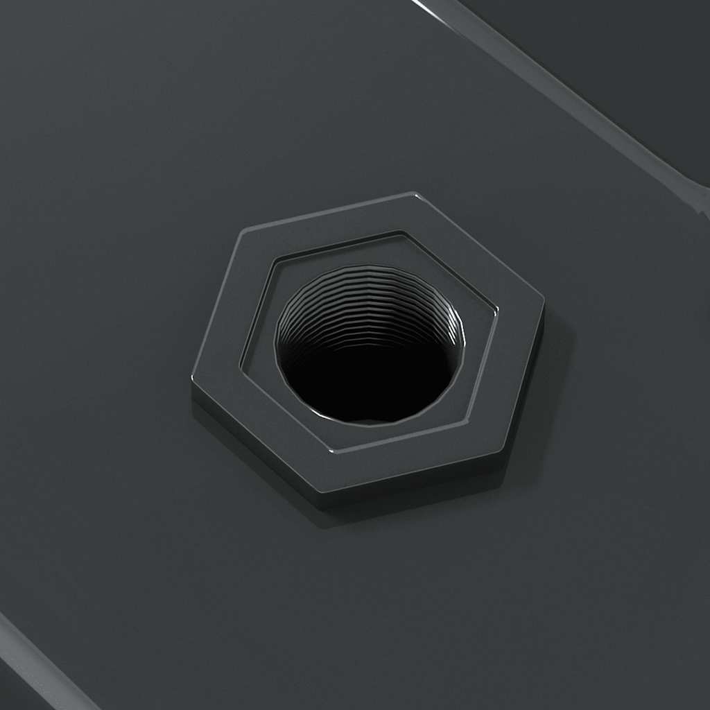 Wandregale 2 Stk. 50x40x3 cm Schwarz Edelstahl