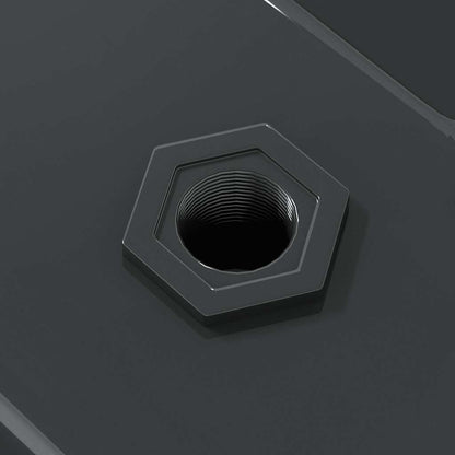 Wandregale 2 Stk. 50x40x3 cm Schwarz Edelstahl