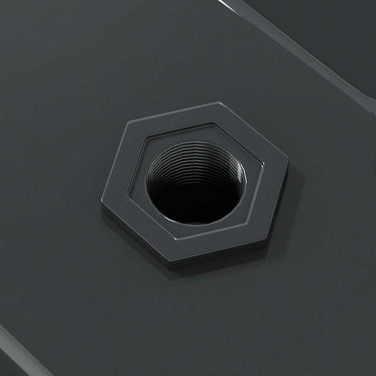 Wandregale 2 Stk. 50x23,5x3 cm Schwarz Edelstahl