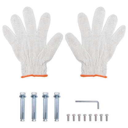 Wandregal mit 2 Böden 50x30x48 cm Silbern Edelstahl