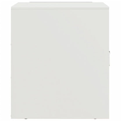 Nachttisch Weiß 34,5x39x44 cm Stahl