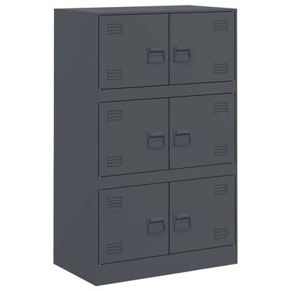 Sideboard Anthrazit 67x39x107 cm Stahl