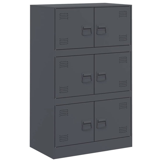 Sideboard Anthrazit 67x39x107 cm Stahl