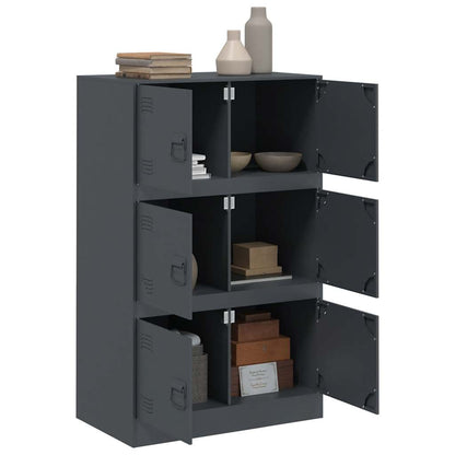 Sideboard Anthrazit 67x39x107 cm Stahl