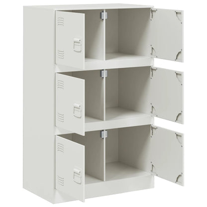 Sideboard Weiß 67x39x107 cm Stahl
