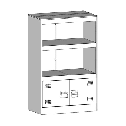 Sideboard Weiß 67x39x107 cm Stahl