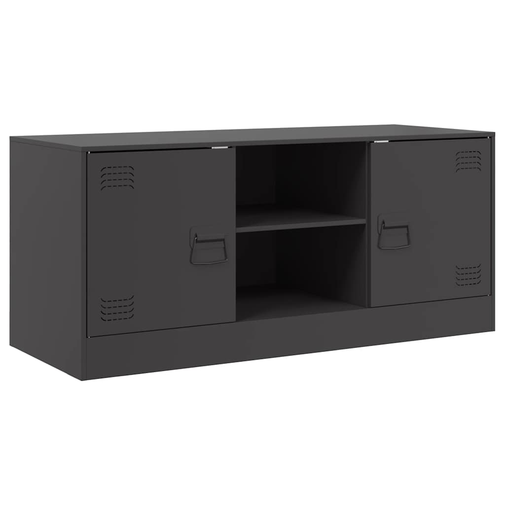 TV-Schrank Schwarz 99x39x44 cm Stahl