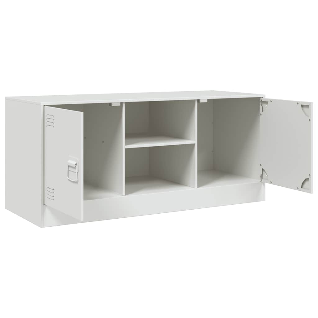 TV-Schrank Weiß 99x39x44 cm Stahl