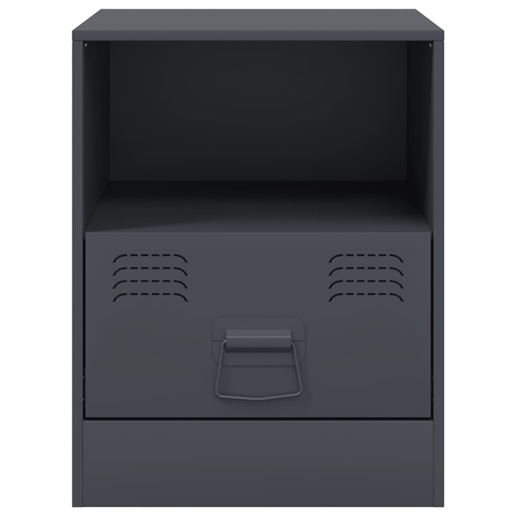 Nachttisch Anthrazit 34,5x39x44 cm Stahl