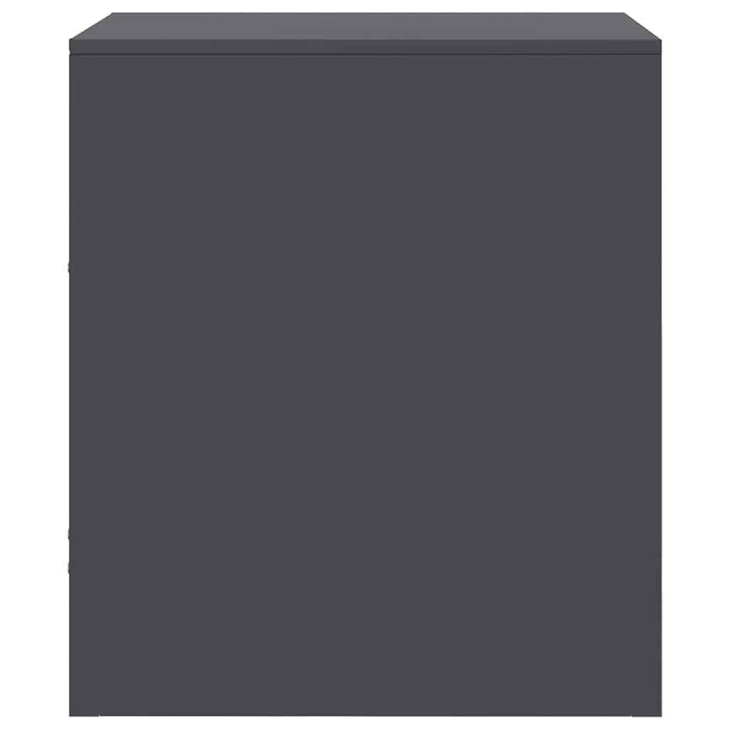 Nachttisch Anthrazit 34,5x39x44 cm Stahl