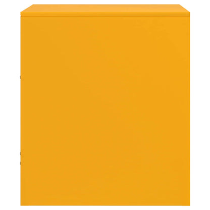 Nachttische 2 Stk. Senfgelb 34,5x39x44 cm Stahl