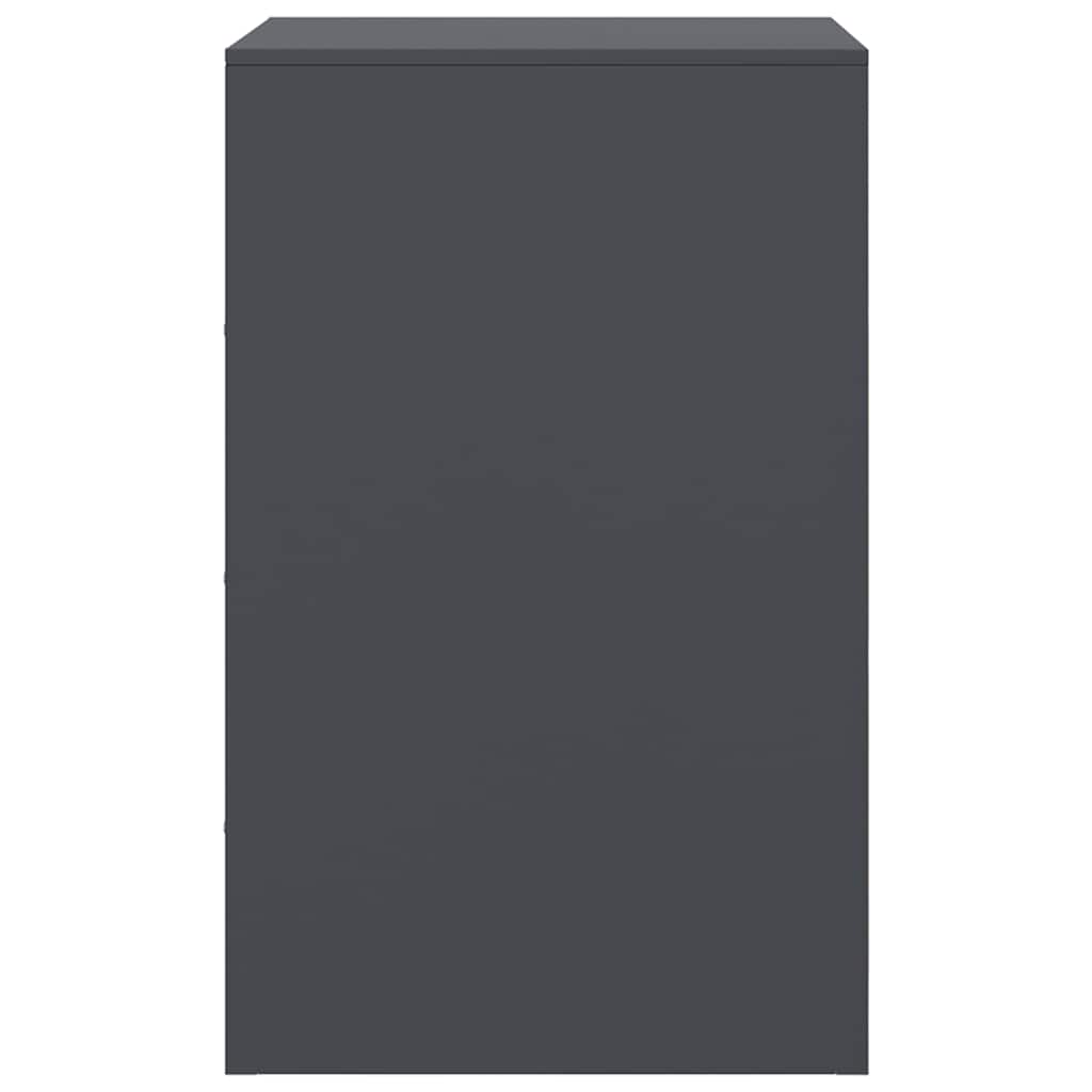 Nachttisch Anthrazit 34,5x39x62 cm Stahl