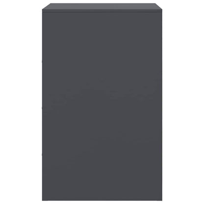 Nachttisch Anthrazit 34,5x39x62 cm Stahl