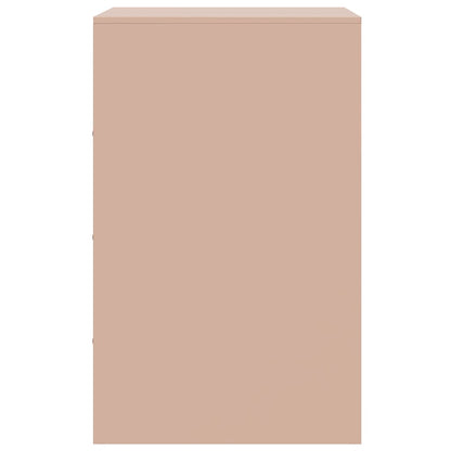 Nachttische 2 Stk. Rosa 34,5x39x62 cm Stahl