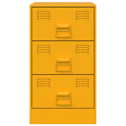 Nachttisch Senfgelb 34,5x39x62 cm Stahl