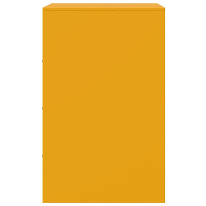 Nachttisch Senfgelb 34,5x39x62 cm Stahl