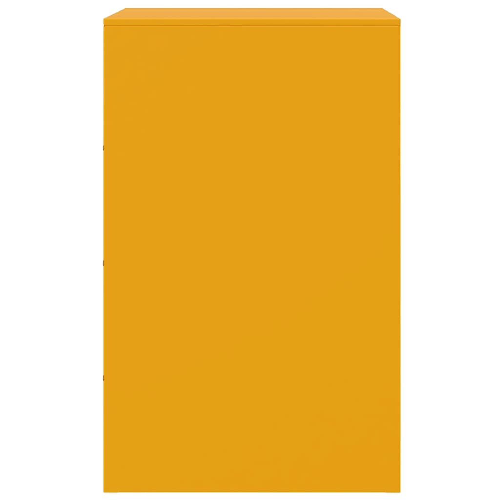 Nachttische 2 Stk. Senfgelb 34,5x39x62 cm Stahl