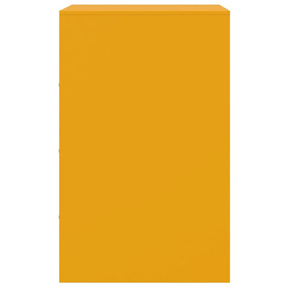 Nachttische 2 Stk. Senfgelb 34,5x39x62 cm Stahl