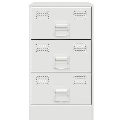 Nachttische 2 Stk. Weiß 34,5x39x62 cm Stahl