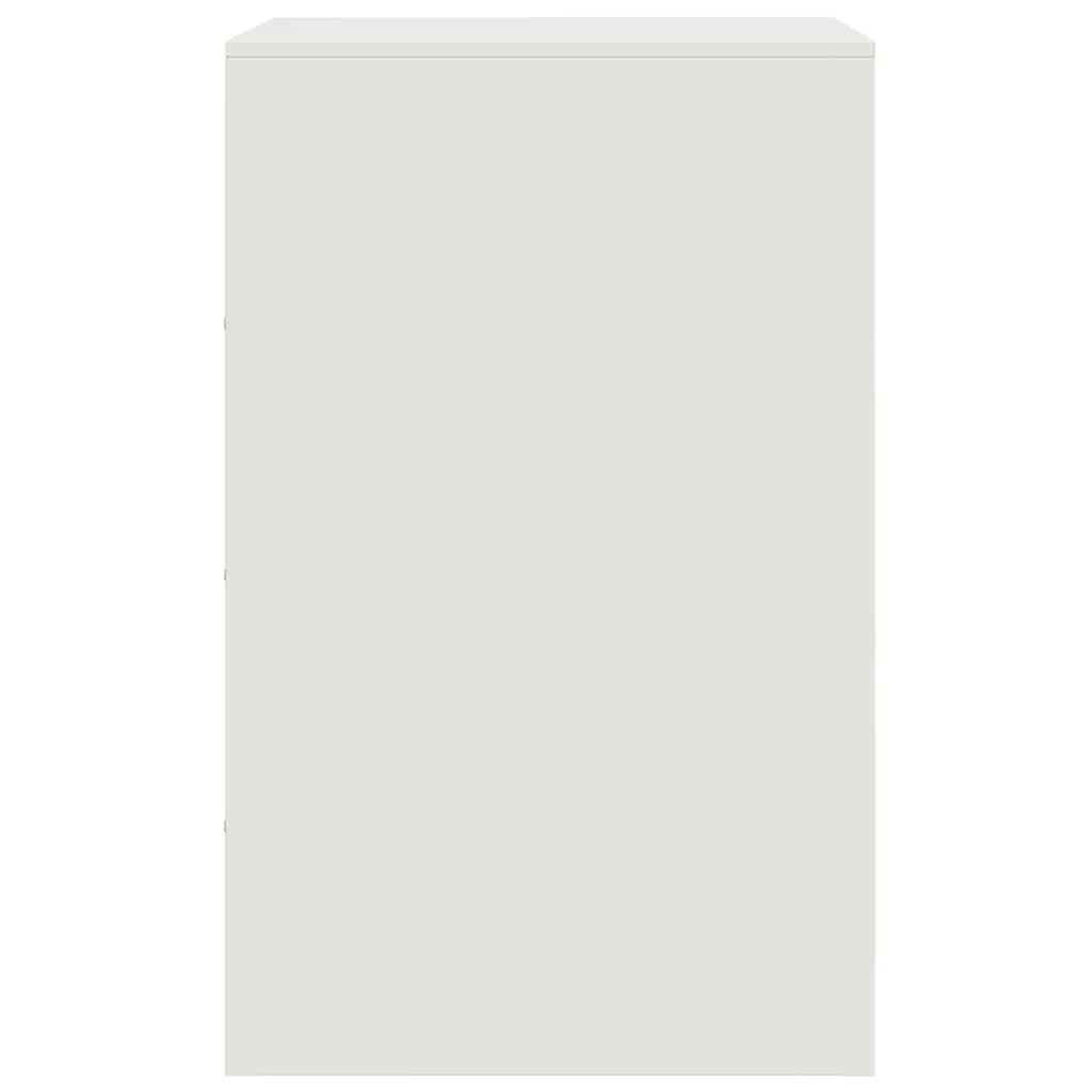 Nachttische 2 Stk. Weiß 34,5x39x62 cm Stahl