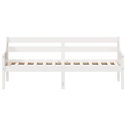 Tagesbett ohne Matratze Weiß 75x190 cm Massivholz Kiefer