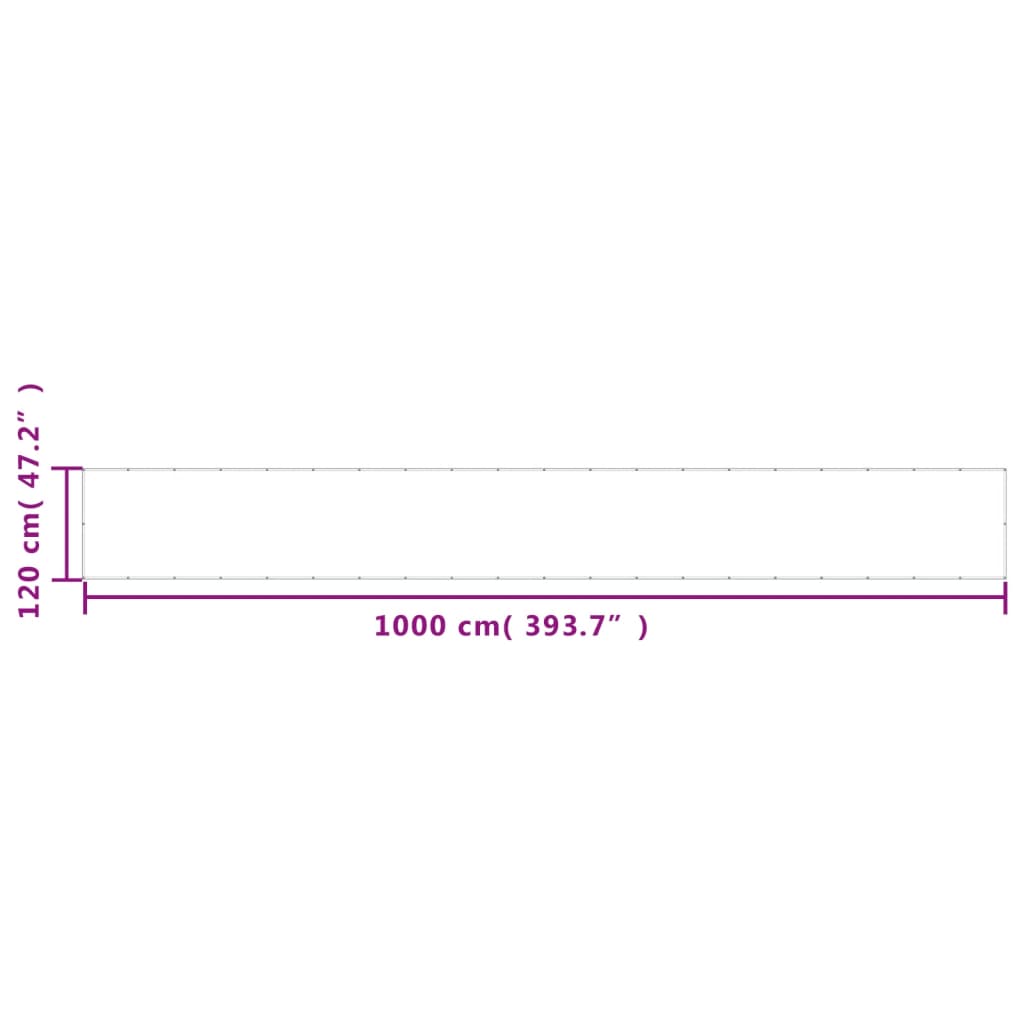 Balkon-Sichtschutz Braun 120x1000 cm 100 % Polyester-Oxford