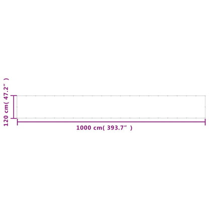 Balkon-Sichtschutz Braun 120x1000 cm 100 % Polyester-Oxford