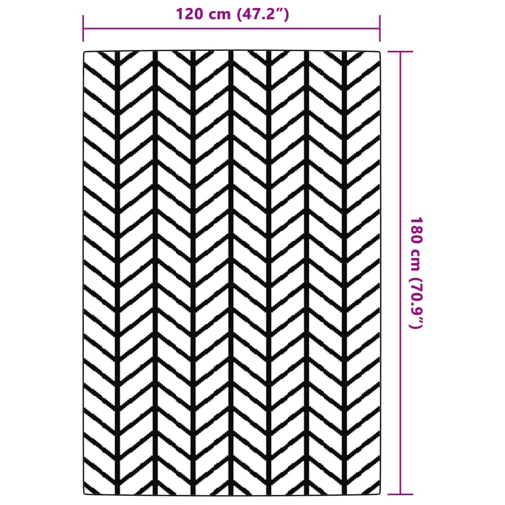 Outdoor-Teppich Grau 120x180 cm PP