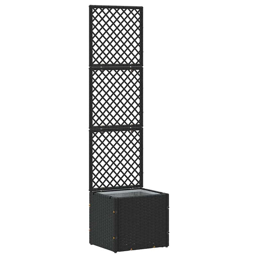 Pflanzkübel Schwarz 35 x 30 x 135 cm Metall