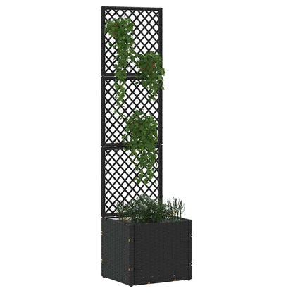 Pflanzkübel Schwarz 35 x 30 x 135 cm Metall