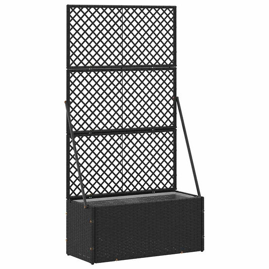Pflanzkübel Schwarz 70 x 30 x 135 cm Metall