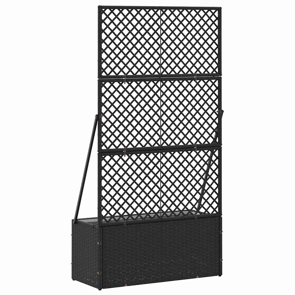 Pflanzkübel Schwarz 70 x 30 x 135 cm Metall
