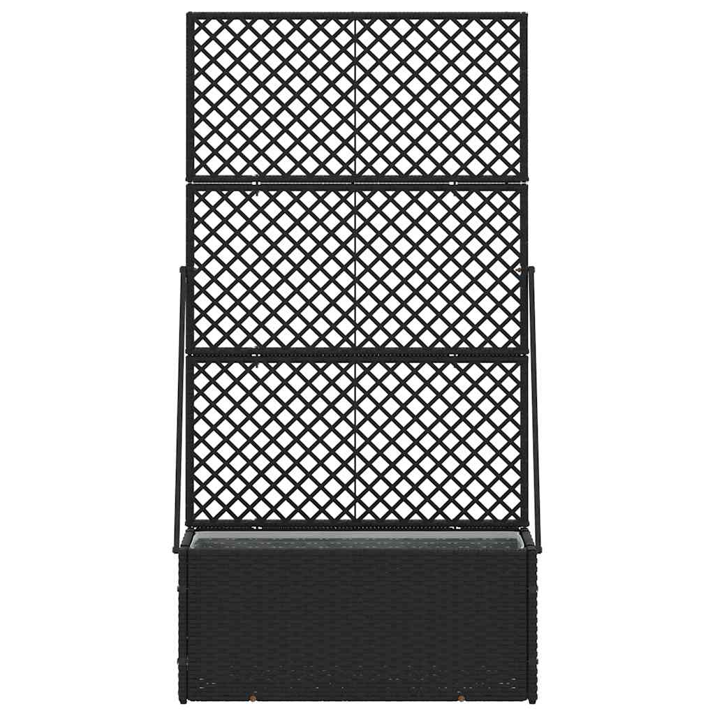 Pflanzkübel Schwarz 70 x 30 x 135 cm Metall