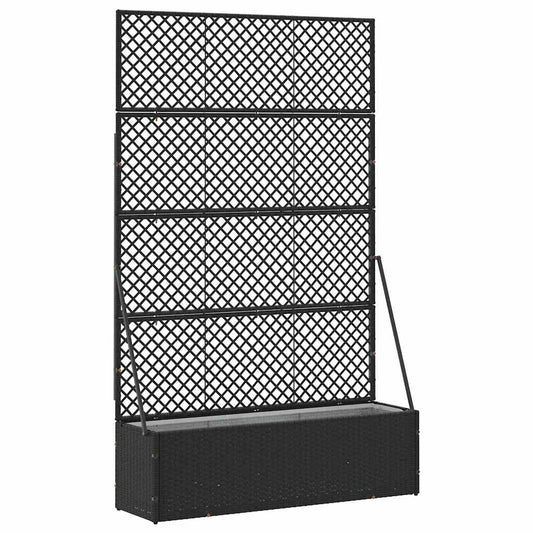 Pflanzkübel Schwarz 105 x 30 x 170 cm Metall