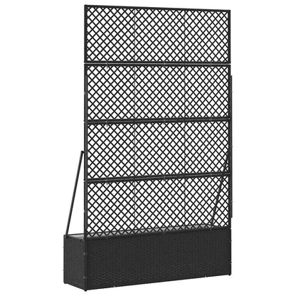 Pflanzkübel Schwarz 105 x 30 x 170 cm Metall