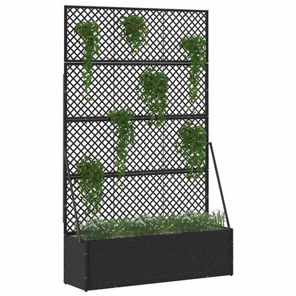 Pflanzkübel Schwarz 105 x 30 x 170 cm Metall