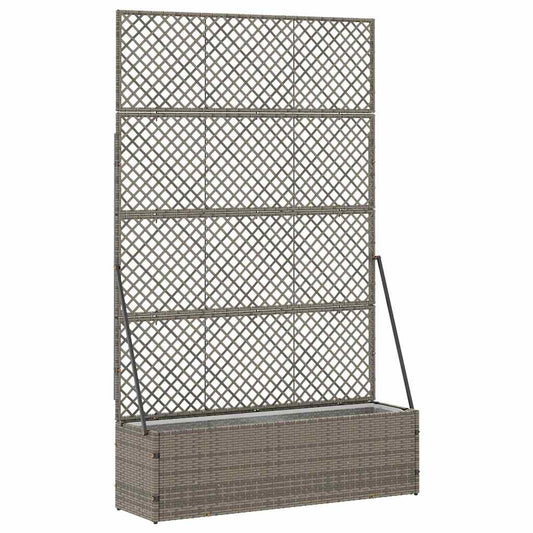 Pflanzkübel Grau 105 x 30 x 170 cm Metall