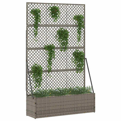 Pflanzkübel Grau 105 x 30 x 170 cm Metall