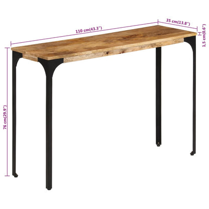 Konsolentisch Braun 110x35x76 cm Massivholz Mango und Eisen