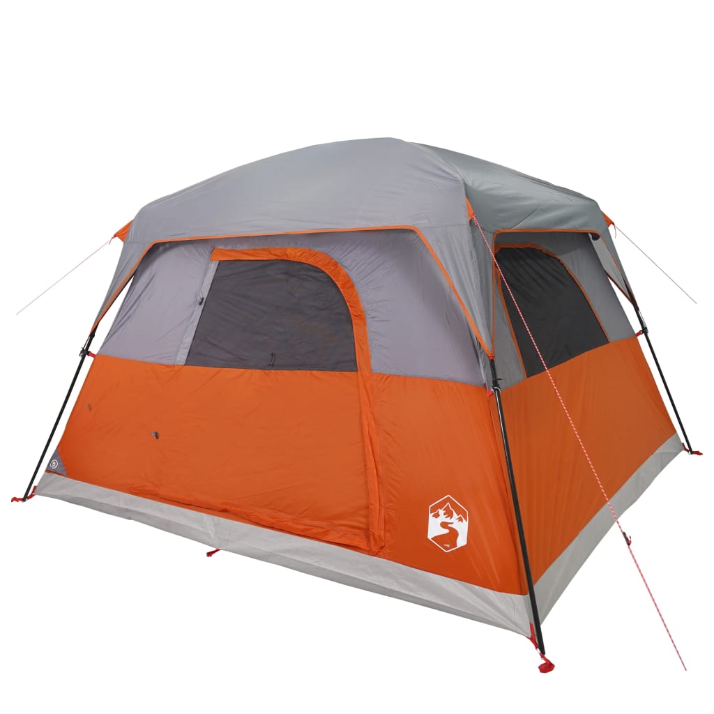 Campingzelt 4 Personen Orange Wasserdicht