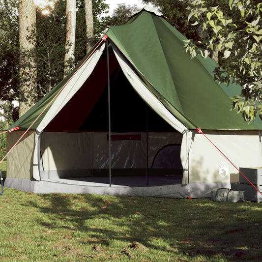 Tipi-Familienzelt 10 Personen Grün Wasserdicht