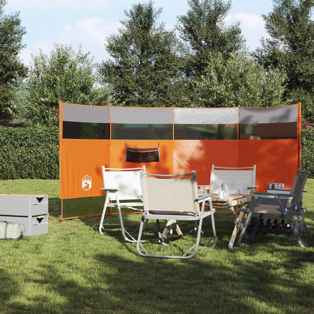 Camping-Windschutz Orange 366x152x152 cm Wasserdicht