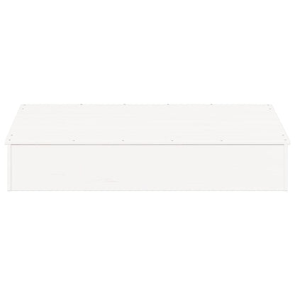 Sandkasten mit Deckel Weiß 111x111x19,5 cm Massivholz Kiefer