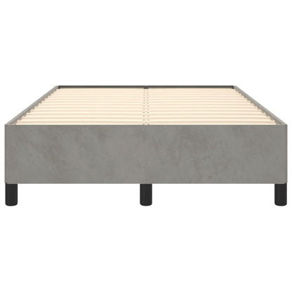 Bettgestell ohne Matratze Hellgrau 120x190 cm Samt