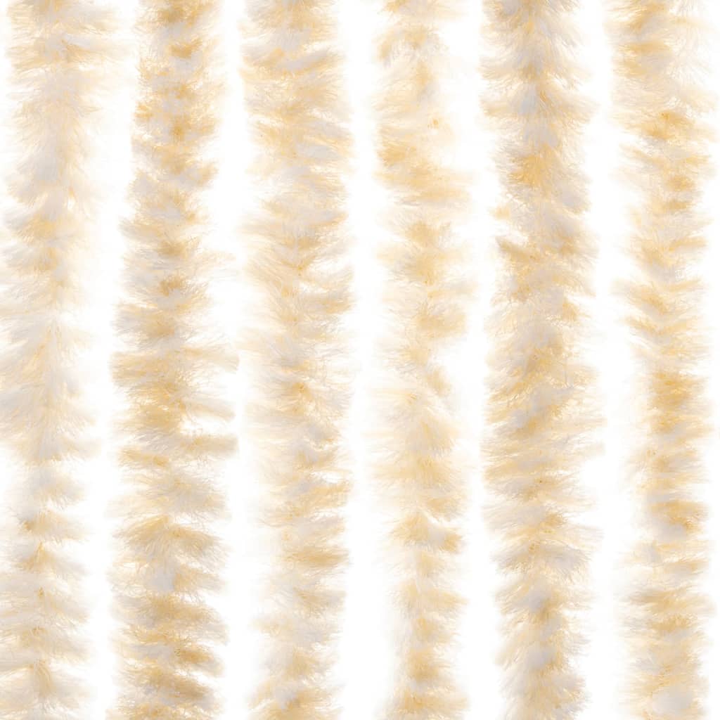 Fliegenvorhang Beige und Weiß 56x200 cm Chenille