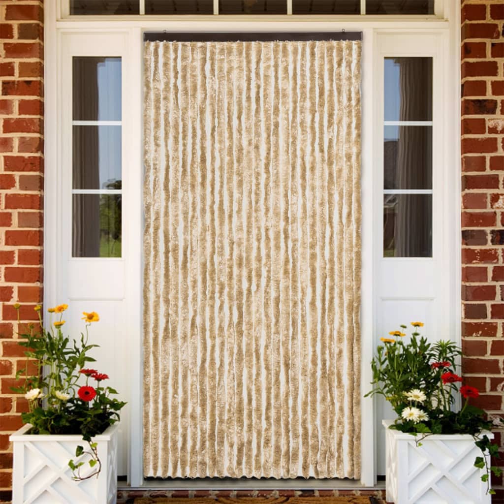 Fliegenvorhang Beige 100x200 cm Chenille