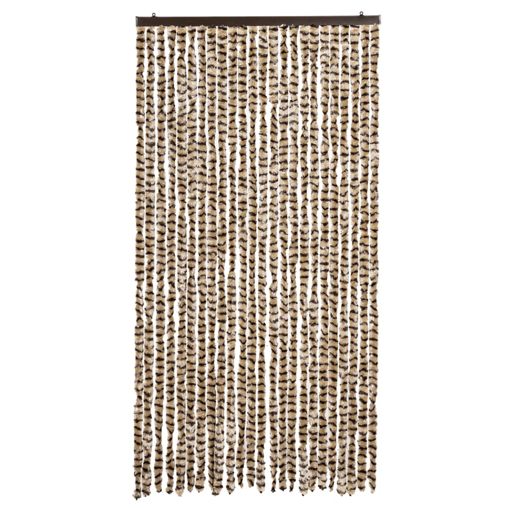 Fliegenvorhang Beige und Braun 100x230 cm Chenille